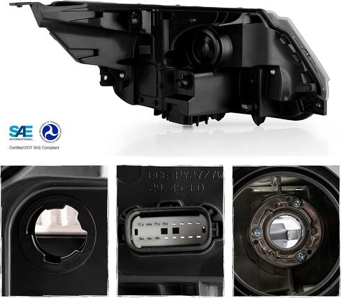 AKKON - Fits 2016-2019 Ford Explorer Sport Model LED DRL Black Headlights Replacement - Left Side in Saudi Arabia