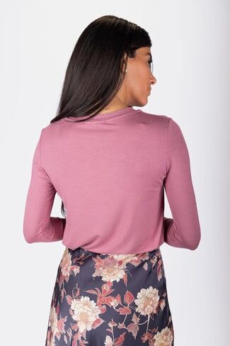 Phoebe Tee - قميص ناعم ونحيف للنساء، مثالي للاستخدام اليومي والاسترخاء (Dusty Rose) in Saudi Arabia