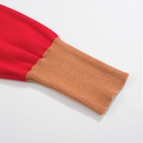 OXKNIT المرأة محبوك قمصان طويلة الأكمام الرجعية الفرنسية البلدغ الجاكار اللون كتلة ملابس علوية من القطن عادية in Kuwait