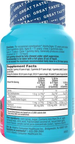 Colace Stool Softener Gummies, Gentle Dependable Constipation Relief Magnesium Citrate Gummies, No.1 Doctor Recommended Stool Softener Brand, Berry Flavored 60ct in Saudi Arabia