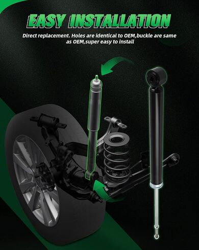 SCITOO - ممتصات الصدمات الخلفية لسيارة Nissan Fits 2015-2020 لNissan Versa، 2014-2019 لNissan Versa Note Shocks 3430043 5673 E62103WC0C E62109KN0A E62109MB0A 930795 دعامات الصدمات - مجموعة من قطعتين in Saudi Arabia