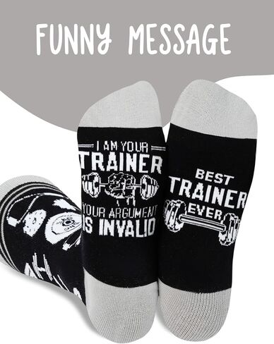 InnoBeta Personal Trainer Gifts, Gifts on Birthday and Christmas, One Size Crew Socks in Saudi Arabia