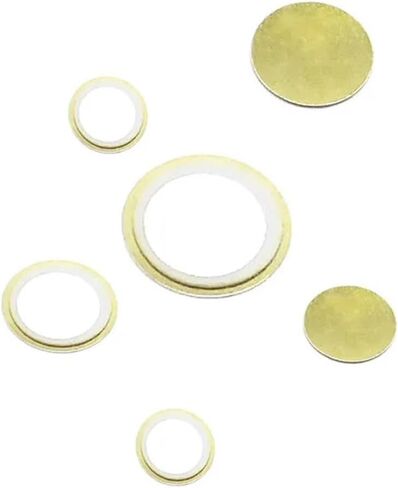10PCS Piezo Elements Buzzer Sounder Sensor Trigger Drum Disc Copper Piezo Speaker 12MM 15MM 20MM 27MM 35MM 50MM Piezoelectric(18mm Brass) in Saudi Arabia
