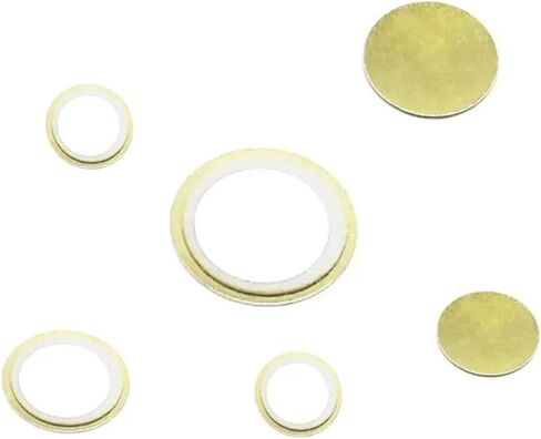 10PCS Piezo Elements Buzzer Sounder Sensor Trigger Drum Disc Copper Piezo Speaker 12MM 15MM 20MM 27MM 35MM 50MM Piezoelectric(18mm Brass) in Saudi Arabia