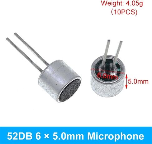 10 PCS/LOT 9x7mm 9767 6x5mm 6050 6x2.2mm 6022 4.5x2.2mm 4522 4x1.5mm 4015 Microphone Electret Microphone with 2 pin Pick-up(6x2.2mm Microphone) in Saudi Arabia