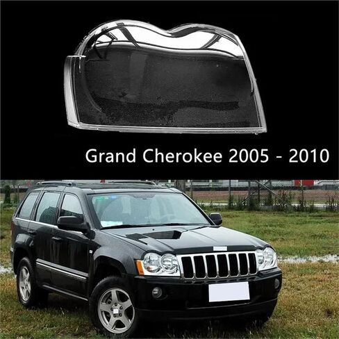 Headlight Cover Headlamp Lens Lampshades Shell Replace The Original Glass Compatible for Grand Cherokee 2005 2006 2007 2008 2009 2010(Left and Right) in Saudi Arabia