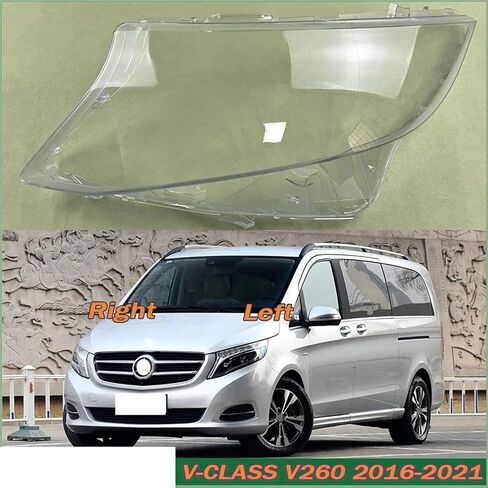 Compatible for-Benz Vito V-CLASS V260 2016-2021 Headlight Shell Transparent Lampshade Headlamp Lamp Cover Auto Replacement Parts(A Piar) in Saudi Arabia