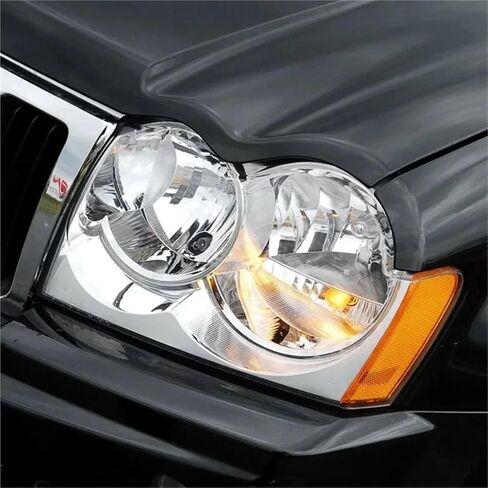 Headlight Cover Headlamp Lens Lampshades Shell Replace The Original Glass Compatible for Grand Cherokee 2005 2006 2007 2008 2009 2010(Left and Right) in Saudi Arabia