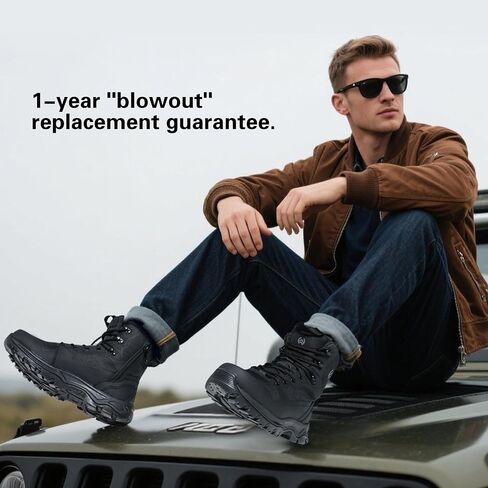 Men's Waterproof Hiking Boots Non Slip Work boot for men lightweight Treeking Shoes Black Tactical Combat botas de trabajo para hombre in Saudi Arabia