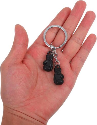 Amosfun 4 Pcs Boxing Keychain Metal 3D Gloves Pendant Keyring for Boxing Lovers Sports Enthusiasts Novelty Sports Party Favors in Saudi Arabia