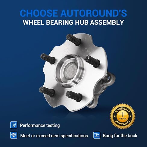 Autoround 512372 محمل العجلات الخلفية ومجموعة المحور متوافقة مع Toyota RAV4 2006-2018/ Corolla IM 17-18، Lexus HS250h 10-12/ NX200t 15-17/ NX300/ NX300h، Scion IM/TC، 5 عروات مع ABS [قطعتان] in Saudi Arabia