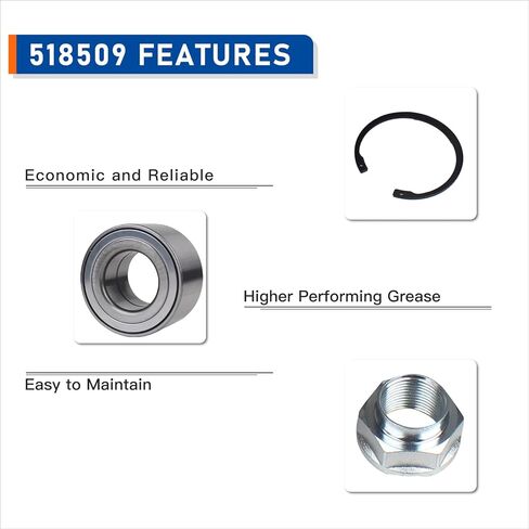PAROD 518509 Front Wheel Hub Bearing Assembly Fit for 1998-2003 Toyota Sienna, 1995-2004 Avalon, 1992-2003 Camry 1999-2003 Solara (V6 3.0L Models), 1992-2003 Lexus ES300, 1999-2003 RX300 FWD in Saudi Arabia