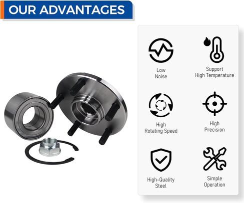 PAROD 518509 Front Wheel Hub Bearing Assembly Fit for 1998-2003 Toyota Sienna, 1995-2004 Avalon, 1992-2003 Camry 1999-2003 Solara (V6 3.0L Models), 1992-2003 Lexus ES300, 1999-2003 RX300 FWD in Saudi Arabia