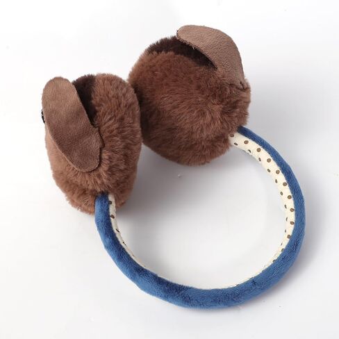 Kids Cat Earmuffs Cute Animal Ear Muffs Winter Outdoor Ear Covers Plush Ear Warmer for Boys Girls Age 7-14 in Kuwait