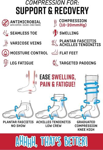 Doctor's Choice Compression Socks for Men & Women, Over-the-Calf, 10-20 mmHg in Saudi Arabia