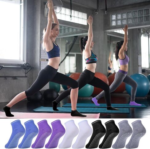 20 Pairs Grip Yoga Socks for Women, Non Slip Pilates Socks Bulk, Anti Skid Barre Ballet Sock for Yoga, Barre, Hospital, Barefoot Workout in Saudi Arabia