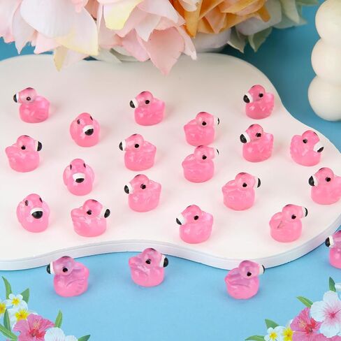 100pcs Mini Flamingo Resin Ducks, Pink Flamingo Figurine Tiny Resin Animals Set Toy Bulk for Garden Lawn Flamingos Decor DIY Craft Dollhouse Micro Landscape Fairy Party Gifts in Saudi Arabia