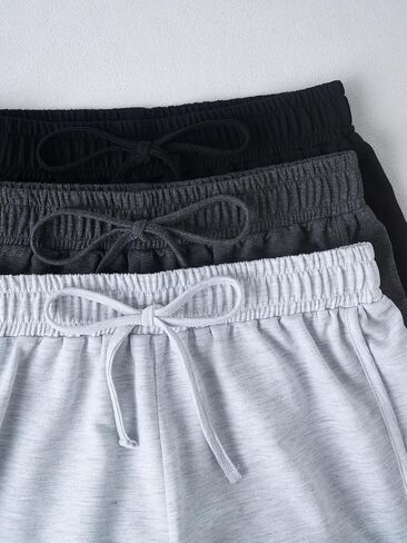 SOLY HUX Women's Drawstring Elastic Waist Summer Lounge Mini Shorts 3 Packs Running Short Pants in Saudi Arabia