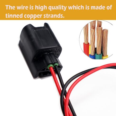 2-Pin DRL Daytime Running Light Connector Compatible with Honda Civic 2012-2015 Pigtail Plug Wiring Harness 7283-2090 in Saudi Arabia