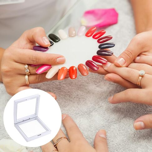 uxcell 30 Pcs Press on Nail Storage Box Nail Display Case Organizer for Nail Art Jewelry Gifts Home Storage Supplies, Black in Saudi Arabia