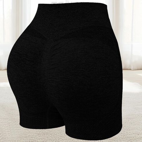 1-Pack Women's Workout Shorts - High-Waisted Yoga Shorts with Tummy Support, Seamless Design in Saudi Arabia
