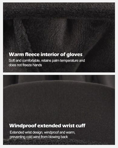 Winter Gloves for Men Women - Waterproof Warm Glove for Cold Weather, Thermal Gloves Touch Screen Finger for Running-LCC240-01-M in Saudi Arabia
