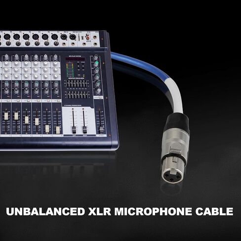 كابل Devinal XLR أنثى إلى 1/4 بوصة TRS كابل Hi-Fi متوازن أنثى XLR إلى ربع بوصة 6.35 مم TRS كابل توصيل سلكي للميكروفون والخلاط ومكبرات الصوت 12 بوصة 2pack in Kuwait
