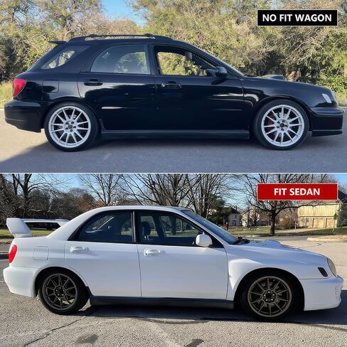 شريط IKON MOTORSPORTS على أقنعة النوافذ متوافق مع 002-2007 Subaru Impreza WRX STI Sedan Slim Style أكريليك دخان ملون شبه شفاف واقيات المطر، نافذة جانبية منحرف الرياح قطعتان in Saudi Arabia