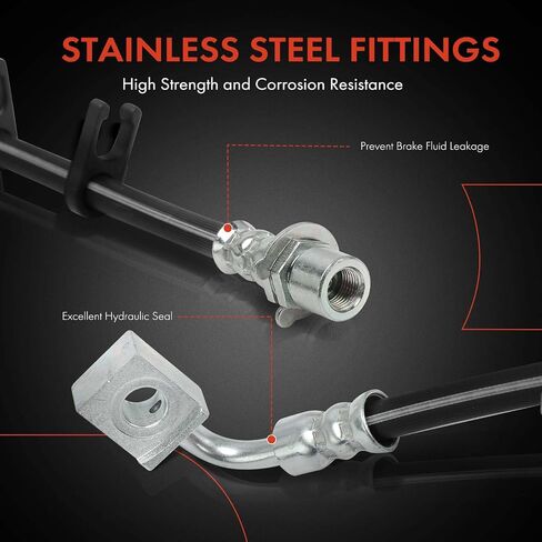 A-Premium Rear Passenger Side Brake Hydraulic Hose Compatible with Select Jeep Models - Wrangler 2020 2021 2022 2023 2024 - Replace# 68396066AB in Saudi Arabia