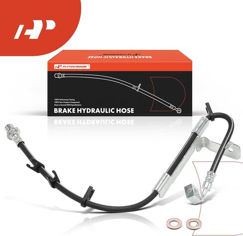 A-Premium Rear Passenger Side Brake Hydraulic Hose Compatible with Select Jeep Models - Wrangler 2020 2021 2022 2023 2024 - Replace# 68396066AB in Saudi Arabia