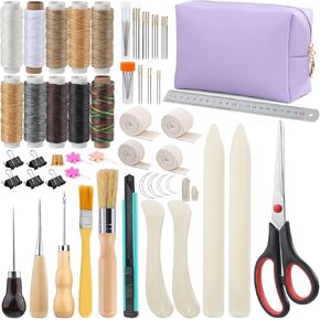JUPEAN Book Binding Kits 24 Pcs Bookbinding kit Bookbinding Supplies with Bone Folders Tool Binding Ribbon Waxed Thread Book Binding Kit for Beginners in Kuwait