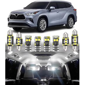 استبدال ضوء LED الداخلي للسيارة BMT xms لسيارة Toyota Highlander 2020-2024,6000K حزمة لمبات الإضاءة الداخلية فائقة السطوع، 11 قطعة in Saudi Arabia
