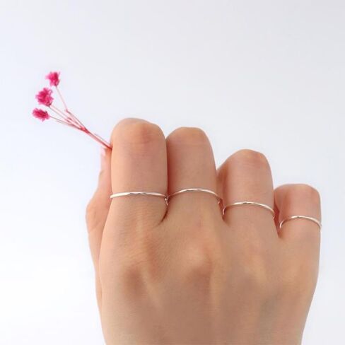 925 Sterling Silver Rings for Women Men 18K White Gold Plated Plain Stackable Thumb Rings Tarnish Resistant Wedding Band Ring Comfort Fit Size 6 to 10, 1mm 2mm 3mm 4mm 5mm in Saudi Arabia