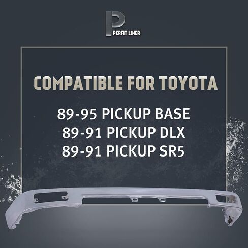 PERFIT LINER Front Chrome Alloy Steel Bumper Face Bar Compatible With 1989-1995 TOYOTA Pickup 5210135070 TO1002102 in Saudi Arabia