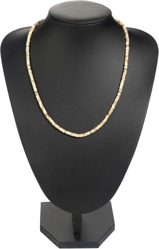 Boho Beaded Choker Necklace for Women, Dainty Natrue Stone Beads Choker Gold-color Plated beads Surfer Necklaces Summer Beach Handmade Jewelry in Saudi Arabia