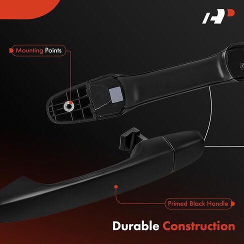 A-Premium Rear Driver or Passenger Side Exterior Door Handle Compatible with Honda CR-V CRV 2012-2016, Civic 2012-2015, Primed Black, Replace# 72181-TR0-A11ZD, 72643-TR0-A11ZD in Saudi Arabia