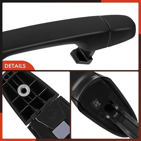 A-Premium Rear Driver or Passenger Side Exterior Door Handle Compatible with Honda CR-V CRV 2012-2016, Civic 2012-2015, Primed Black, Replace# 72181-TR0-A11ZD, 72643-TR0-A11ZD in Saudi Arabia