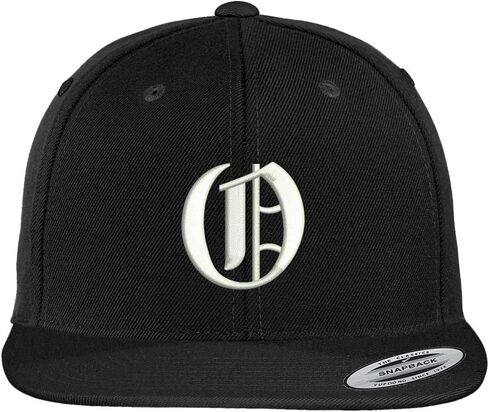 Trendy Apparel Shop Old English O Embroidered Flat Bill Snapback Cap in Saudi Arabia