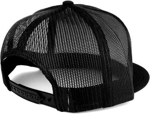 Armycrew 5 Panel Radiation Circular Black Yellow Embroidered Patch Flat Bill Mesh Snapback in Saudi Arabia
