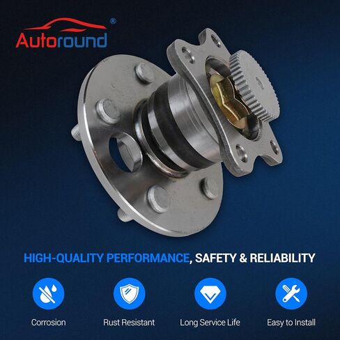 Autoround 512310 Rear Wheel Bearing and Hub Assembly Fit for Toyota Camry 1997-2001, Avalon 1995-2004, Solara 1999-2003, Lexus ES300 1992-2001, RX300 1999-2003, 5-Lug w/ABS in Saudi Arabia