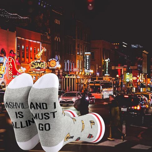 GJTIM Music City Nashville تحت عنوان هدية ناشفيل تدعو l يجب أن تذهب جوارب ناشفيل الجديدة هدية لمحبي ناشفيل in Kuwait