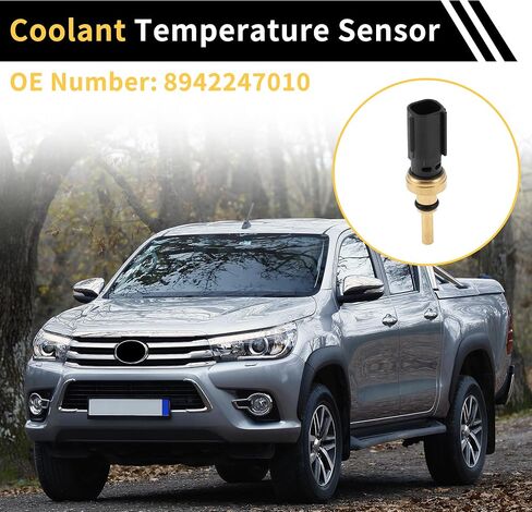 Coolant Temperature Sensor for Toyota Highlander 2016-2022 Water Temperature Temp Sender Sending Unit Sensor No.8942247010 Gold Tone in Saudi Arabia