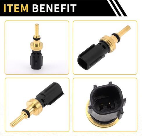 Coolant Temperature Sensor for Toyota Highlander 2016-2022 Water Temperature Temp Sender Sending Unit Sensor No.8942247010 Gold Tone in Saudi Arabia