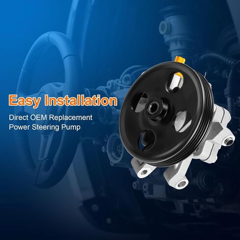 Power Steering Pump with Pulley Fits for Ford Fusion 2010-2012, Edge 2007-2010, Lincoln MKZ 2007-2012, MKX 2007-2010 3.5L Gas Replaces 7H6Z3A696A, 7T4Z3A696A, 8T433A696AA, 20-1401 Power Assist Pump in Saudi Arabia