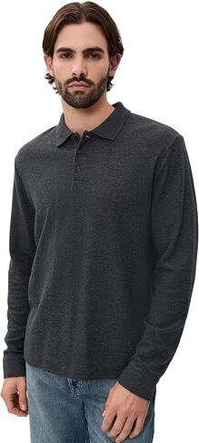 Vince Men's Heathered Double Face Polo in Saudi Arabia