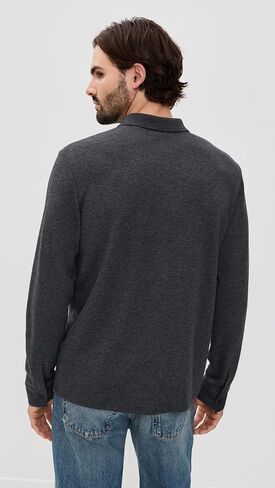 Vince Men's Heathered Double Face Polo in Saudi Arabia