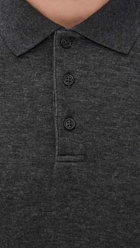 Vince Men's Heathered Double Face Polo in Saudi Arabia