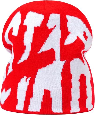 Y2K Beanie Hat for Men & Women Trendy Soft Stretchable Winter Cap, Star Design Warm Cold Weather Accessory in Kuwait