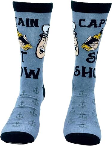 Men's Captain of The Shit Show Socks Funny Crazy Partying Drinking Novelty Footwear in Saudi Arabia