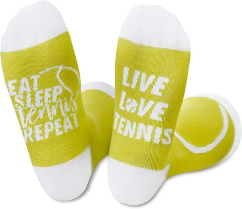 InnoBeta Tennis Gifts for Tennis Lovers & Coach for Christmas & Birthday, One Size Crew Socks in Saudi Arabia